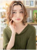 ハイライトカラーかきあげ前髪マッシュウルフc6浦和20代30代