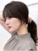 サイドバング/大人可愛い/前髪/顔まわり/くびれヘア/美髪/銀座