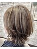 【全員】カット+透明感カラー+360°美髪ナノレイヤーTr ￥9700