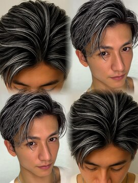 バース 梅田中崎町店(BIRTH) メンズハイライトバレイヤージュメッシュ