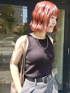 オンドバイサク(ondo by Saku) ブリーチカラー/暖色カラー/オレンジカラー/20代