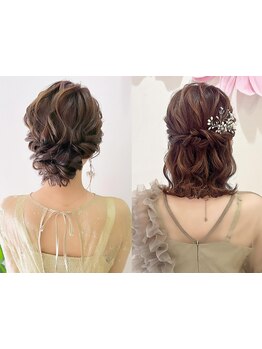 【三宮徒歩2分★安い&早いヘアセット】好きな飾りを選べる♪髪飾り付きヘアセット\2750(早朝料金別途有)