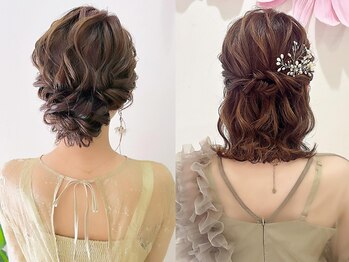 ブリエ(briller)の写真/【三宮徒歩2分★安い&早いヘアセット】好きな飾りを選べる♪髪飾り付きヘアセット¥2750(早朝料金別途有)