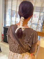 ヌー 栄(nuu)&nbsp;【SHIHO】ブリーチなしダブルカラーで作る、ボルドーカラー