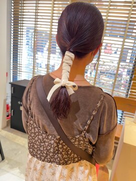 ヌー 栄(nuu) 【SHIHO】ブリーチなしダブルカラーで作る、ボルドーカラー