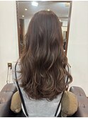 イノアカラー ピンクベージュ ロングレイヤー