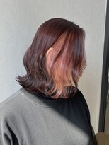 ラフ バイ マグ 南松本(R.A.F. by Mag) インナーカラーピンクカラー×ケアブリーチで春色イメチェン