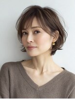 Heart's美人設計と白髪ぼかし専門店 青山表参道店 脱白髪染め/ショートヘア【ハーツ】&nbsp;白髪ぼかし脱白髪染め似合わせショートボブ40代50代60代
