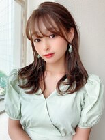 アフロート ディル(AFLOAT D'L)&nbsp;大人かわいいひし形シルエット ショコラグレージュ 外ハネ 小顔