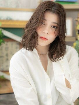 カバーヘアアンドスパ ブリス 浦和(COVER HAIR&SPA bliss) 大人ハイライト濡れ髪くせ毛風ワンレンボブa浦和20代30代40代