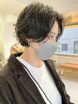 ソーコ 渋谷(SOCO) 大人ボブパーマハンサムショート波ウェーブパーマ黒髪パーマ