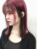 マイレ(maile)&nbsp;【maile】ブリーチあり/BLACK×RED/アンブレラカラー