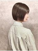 【首細頭小】ミニボブ×ミルクチョコレートブラウン