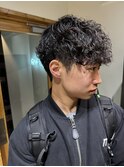 メンズパーマ ツイスパ 波巻き フェード