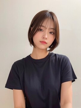 ベレッタ ネヤガワ(veretta. neyagawa) センターパート/丸みショート/ショートボブ/韓国ヘア/透明感