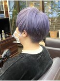 ラベンダーアッシュ◎ダブルカラーマッシュショート【池袋】