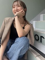 サードアベニュー(3rd Avenue.) ツヤカラー/ミディアムヘア/フロントカット/ベージュ/20代30代