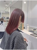ピンクカラーブリーチカラーイメチェンスタイル
