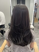 プラチナ(PLATINA)&nbsp;ハイレイヤーレイヤーカットブリーチ無しカラー顔周り韓国