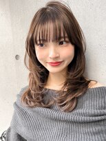 アグノス 青山(Agnos)&nbsp;薄めバングイメチェンセミディナチュラルカール前髪うるツヤ