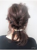 【くるりんぱ】【編み込み】【ヘアアレンジ】