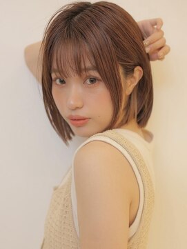 アグ ヘアー ロジー 京田辺店(Agu hair logy) 《Agu hair》シースルーバング×ぱっつんミニボブ