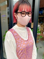 ヘアー アイス ルーチェ(HAIR ICI LUCE)&nbsp;ピンクカラー ビビットカラー ルーツカラー 担当城倉