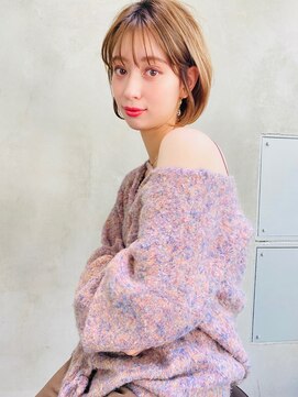 リベルテ(LIBERTE) Liberte銀座 大人可愛い小顔ショートボブ×透明感ベージュ