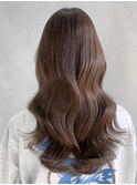 くびれヘアロング_グレージュカラーボブウルフ_ba418341