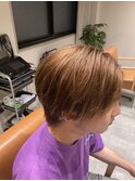 縮毛矯正センターパートスタイル