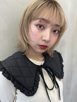 ロンドルーチェ 心斎橋(Lond luce)&nbsp;ダークアッシュ/ミディアムレイヤーカット［髪質改善/縮毛矯正］