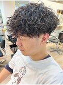 ツイストスパイラルパーマ波巻きスパイラル刈り上げマッシュ