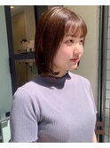 ワンカールがかわいい前下がりボブ