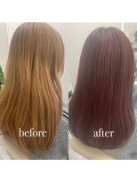 ウルア 吉祥寺店(ULUA)&nbsp;髪質改善 艶髪 韓国風 エギョモリ チェリーレッド 吉祥寺