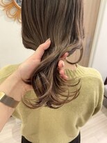 ユーフォリア 青山(Euphoria) 【ブリーチなしWcolor】大人可愛いシアベージュ