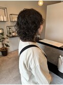 伸ばしかけミディアムレイヤーパーマボブ20代30代40代大人可愛い