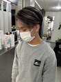 メンズサロン キング 梅田店(Men’s salon K!ng) ホワイトハイライトでセンターパートに動きを!