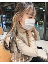 ラフ バイ マグ 南松本(R.A.F. by Mag)&nbsp;ダブルカラーインナーカラーケアブリーチミルクティーベージュ