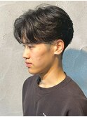 ニュアンスパーマセンターパートフェザーパーマ