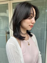 トレス(TRESS)&nbsp;ミディアムレイヤー　毛流れレイヤー　透明感カラー　表参道