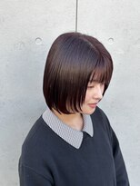 ヴィサージ(Visage)&nbsp;髪質改善×チェリーブラウン｜艶ボブ　レイヤーボブ　ウルフボブ