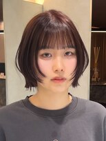 ロンドリメゾン 原宿(Lond re Maison.) オリーブグレー/レイヤーカット/レイヤーボブ/顔周り/原宿19