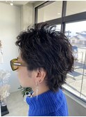 ウルフスパイキー/スパイキーショート/ケアパーマ/メンズカット
