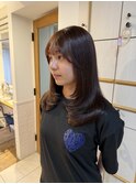 伸ばしかけヘア 顔まわりレイヤー 小顔カット