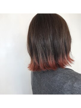 アース コアフュールボーテ ふじみ野店(EARTH coiffure beaute) オレンジ裾カラー