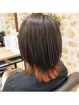 ヘアリゾートハピネス オレンジ☆インナーカラー