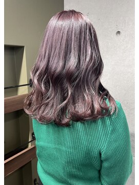 ガルボ ヘアー(garbo hair) #高知 #美容室 #パープル #ワンブリーチ