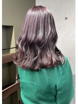 ガルボ ヘアー(garbo hair) #高知 #美容室 #パープル #ワンブリーチ