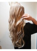 ハイトーンロング♪ホワイトアッシュベージュ(^^)《20代》