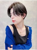 大人ショート 前下がり 前髪なし ハンサム ジェンダーレスK1026